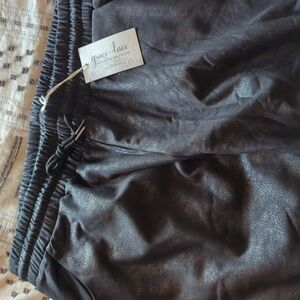 WOMEN faux leather joggers
